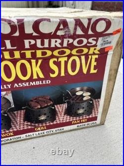 Volcano Cook Stove Charcoal New In Box Rocky Mountain All Purpose Cook Stove