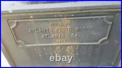 Vtg ATLANTA STOVE WORKS #26 Wood Burning CAST IRON FIREPLACE Gas Insert parlor