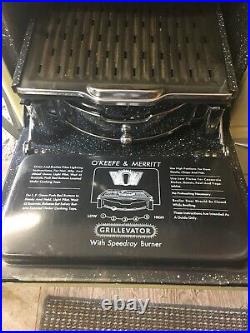 Vtg Antique 40s OKeefe Merritt Gas Stove Range Oven Cream Yellow Restored Works