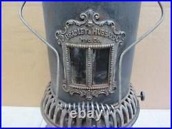 Vtg Antique B&h Cast Iron Oil Kerosene Parlor Cabin Heater Stove W Brass Burner Vtg Antique B&h Cast Iron Oil Kerosene Parlor Cabin Heater Stove W Brass Burner