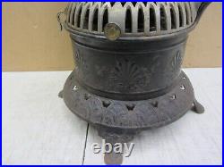 Vtg Antique B&h Cast Iron Oil Kerosene Parlor Cabin Heater Stove W Brass Burner Vtg Antique B&h Cast Iron Oil Kerosene Parlor Cabin Heater Stove W Brass Burner
