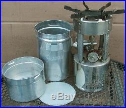 Vtg. COLEMAN 530 A-47 ARMY G. I. Pocket CAMPING STOVE withHEATER ATTACHMENTNICE