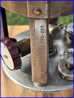 Vtg Coleman 530 Military Single Burner B-46 GI Pocket Stove withCase Funnel Wrench