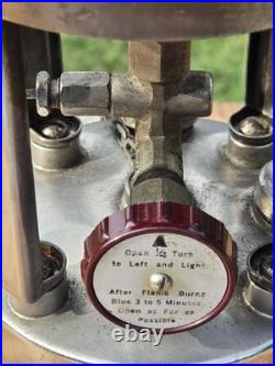 Vtg Coleman 530 Military Single Burner B-46 GI Pocket Stove withCase Funnel Wrench