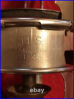 WW2 Mountain Gas Stove ALADDIN 1944 M1942-MOD. Label & Carrier Pot C. M. Mfg