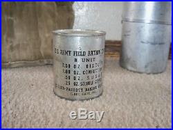 WW2 US Army Field Ration Type C B Unit M1942 MOD C. A. 1945 Stove Meat Sack Mess