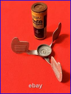 WWII USMC 3-Wing FOLDING RATION STOVE, Complete (NOm-38075, 1943) Mint NOS