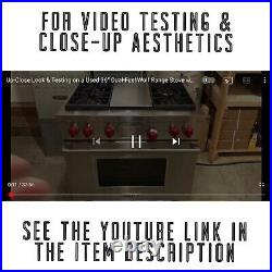 Watch Testing on YouTube 36 Wolf Dual Fuel Range Stove with Grill DF364C