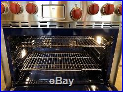 Watch on YouTube Wolf 36 Dual-Fuel Range (Gas Burners Electric Oven), DF366