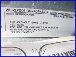 Whirlpool electric downdraft stove RC8900XXW White open box DELIVERY AVAIL NOS