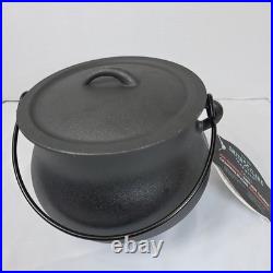 Witchy! Smith & Clark Ironworks Cast Iron Pre-Seasoned 4 Qt Cauldron w Lid Black