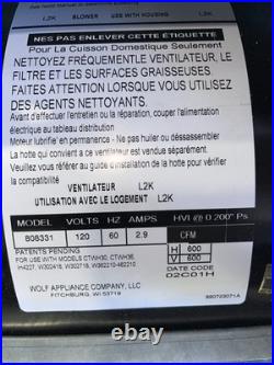 Wolf 808331 600 CFM In-Line Blower