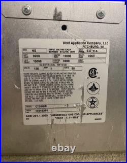 Wolf Model Ct36g/s 36 Natural Gas 5 Burner Cooktop