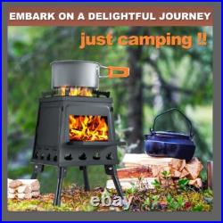 Wood Burning Stove, Camping Wood Stove, Small Portable Cast Iron Wood Stove