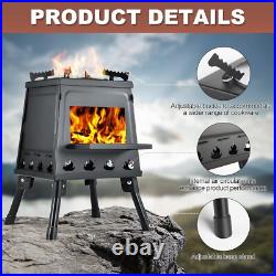 Wood Burning Stove, Camping Wood Stove, Small Portable Cast Iron Wood Stove