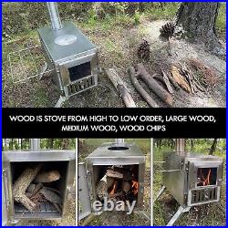 Wood Burning Stove, Portable Camping Stove -Free Shipping