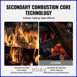 Wood Stove 86in Alloy Steel Camping Tent Stoves Portable Wood Burning with Chimney