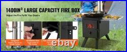 Wood Stove 86in Alloy Steel Camping Tent Stoves Portable Wood Burning with Chimney