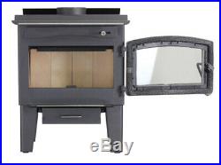 Wood Stove, Plate Steel, Flat Black Finish, Free ship to select states
