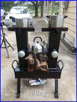 Wood burning Stove. Gravity fed indoor/outdoor