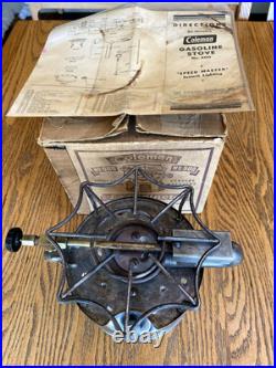 Working VTG. COLEMAN STOVE NICKEL PLATED MODEL 500 SPEEDMASTER STOVE B-47, 1947