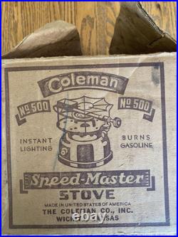 Working VTG. COLEMAN STOVE NICKEL PLATED MODEL 500 SPEEDMASTER STOVE B-47, 1947