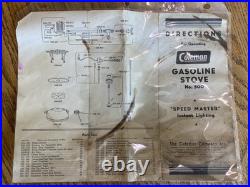 Working VTG. COLEMAN STOVE NICKEL PLATED MODEL 500 SPEEDMASTER STOVE B-47, 1947
