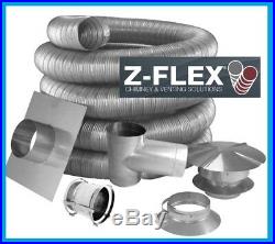 Z-FLEX PELLET STOVE 3 Inner Diameter Stainless Steel Chimney Liner Kit 25' Long